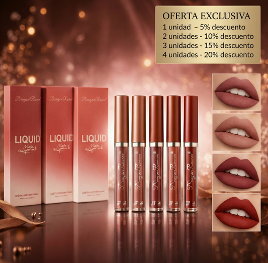 3 PCS Set de Labiales Mate – Elegancia y Color de Larga Duración